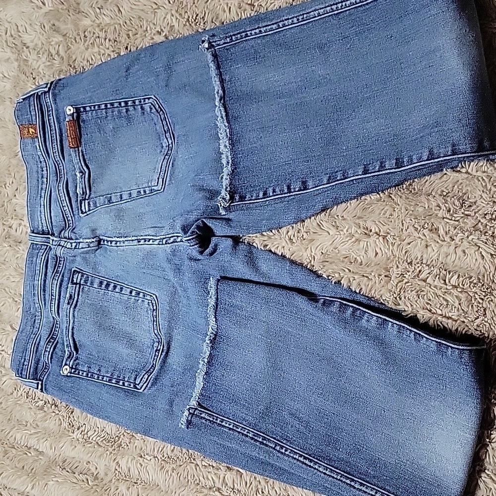 🌞7 For All Mankind Jeans Cropped Boot Sz 30 - Picture 10 of 11